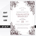 vintage birthday invitation